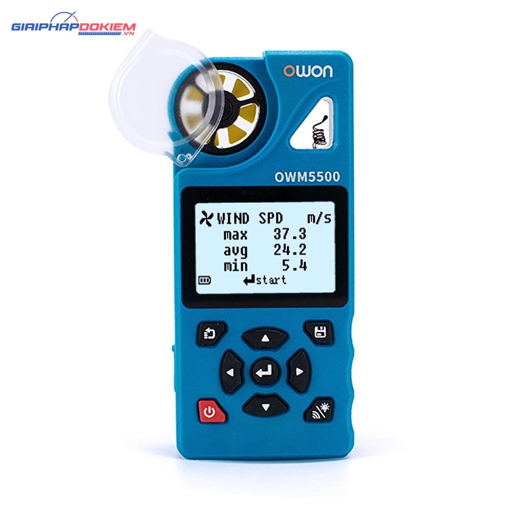 Máy đo tốc độ gió OWON OWM5500 (0.6 - 40 m/s, 5 - 95 %RH, -10 - 50 ℃) 1 Máy đo tốc độ gió OWON OWM5500 (0.6 – 40 m/s, 5 – 95 %RH, -10 – 50 ℃)
