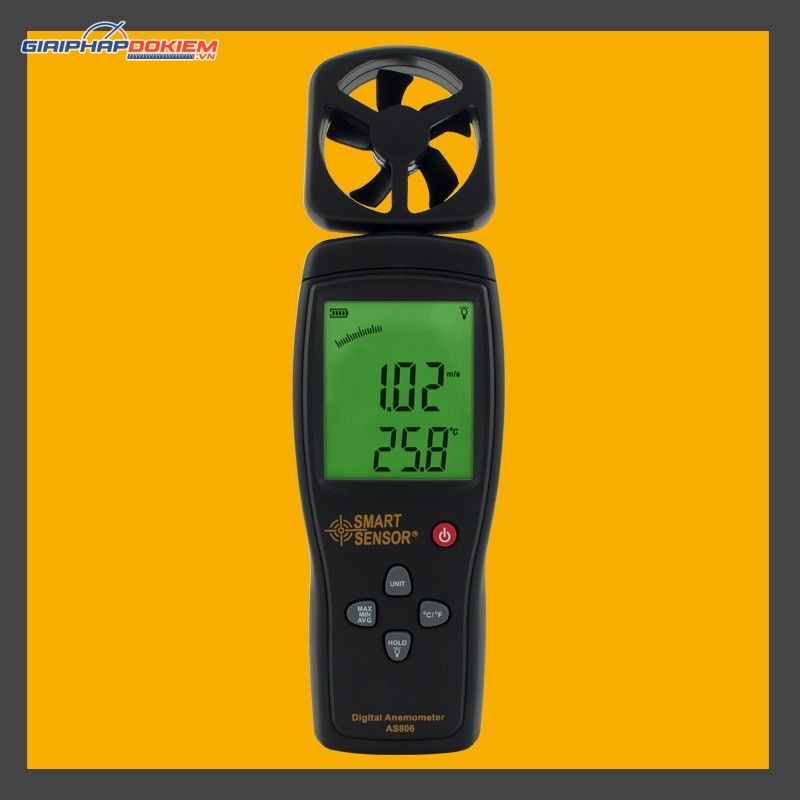 Máy đo tốc độ gió SmartSensor AS806 (0.3~345m/s; ±3%rdg + 0.1) 1 Máy đo tốc độ gió SmartSensor AS806 (0.3~345m/s; ±3%rdg + 0.1)