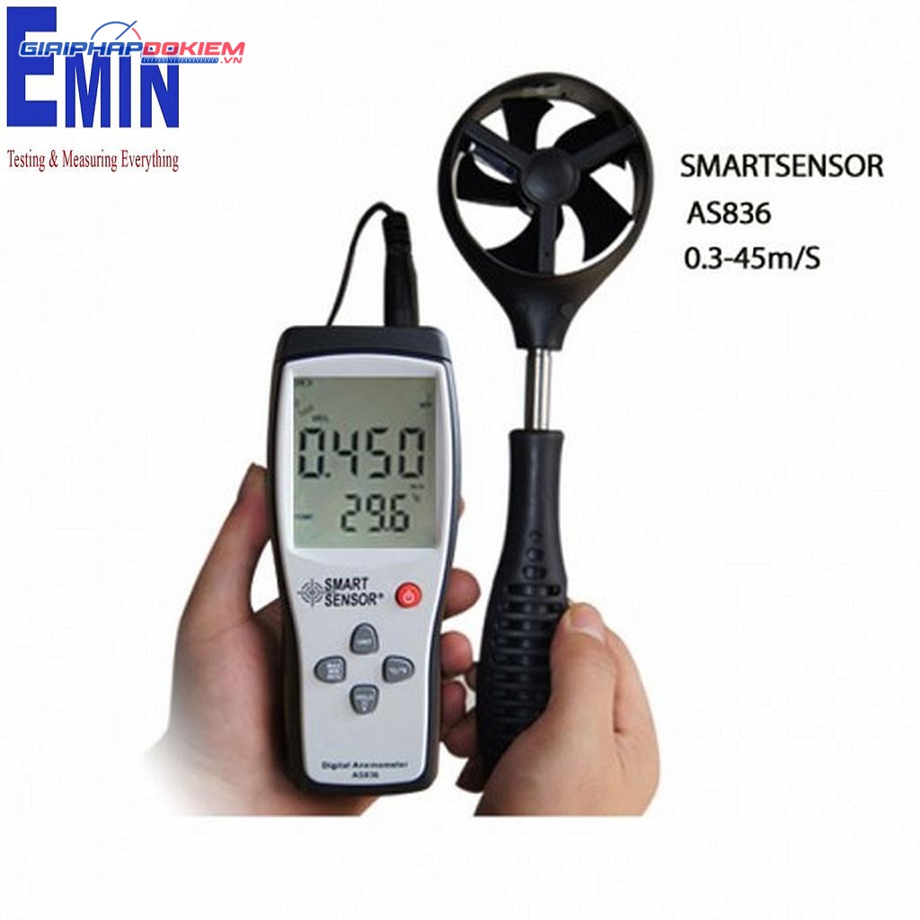 Máy đo tốc độ gió SMARTSENSOR AS836 1 Máy đo tốc độ gió SMARTSENSOR AS836