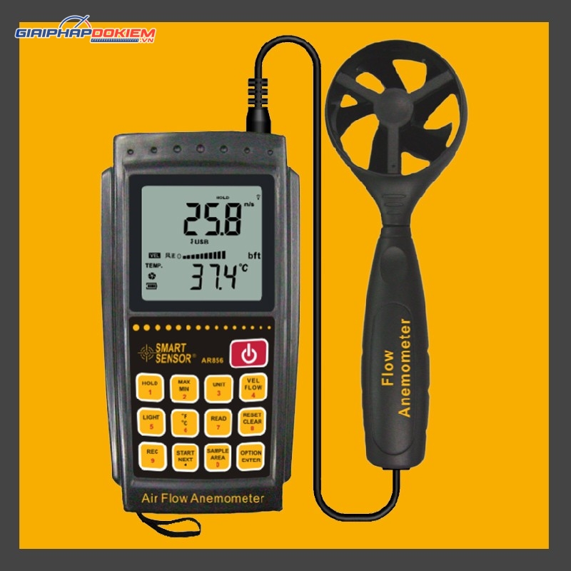 Máy đo tốc độ, lưu lượng, nhiệt độ gió SmartSensor AR856 (45m/s, 45℃, USB, Data Logger) 1 Máy đo tốc độ, lưu lượng, nhiệt độ gió SmartSensor AR856 (45m/s, 45℃, USB, Data Logger)