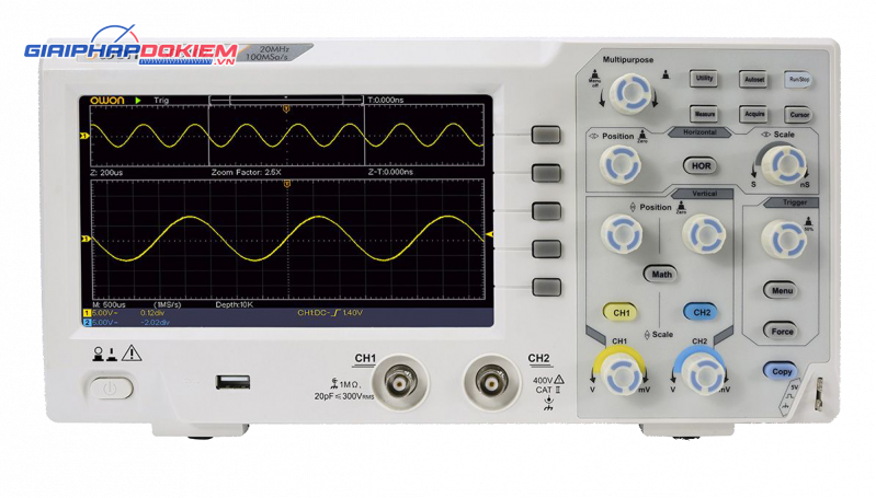 Máy hiện sóng số OWON SDS1022 (2 kênh, 20MHz, 100MS/s) 1 Máy hiện sóng số OWON SDS1022 (2 kênh, 20MHz, 100MS/s)