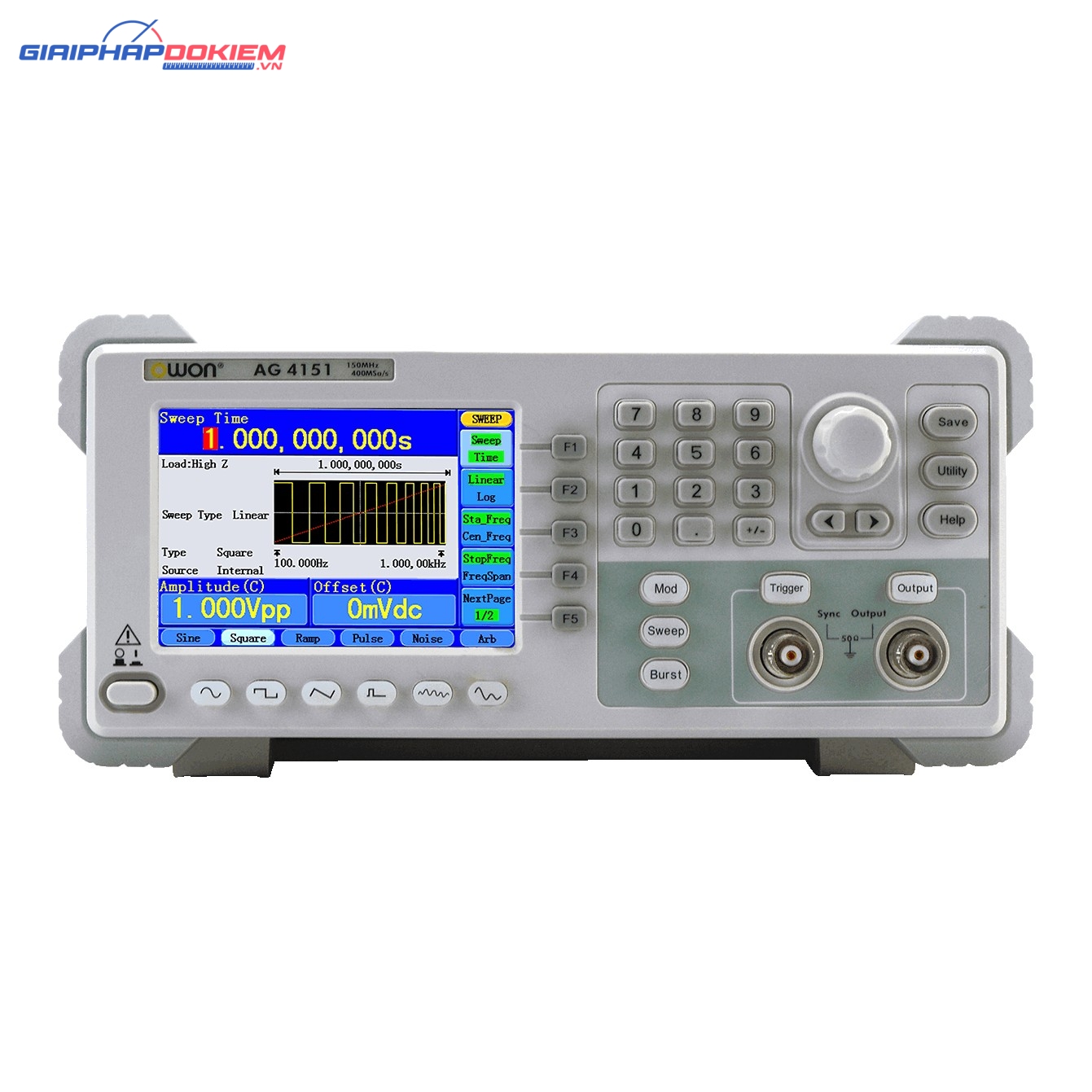 Máy phát xung OWON AG4121 (120MHz, 1 kênh) 1 Máy phát xung OWON AG4121 (120MHz, 1 kênh)