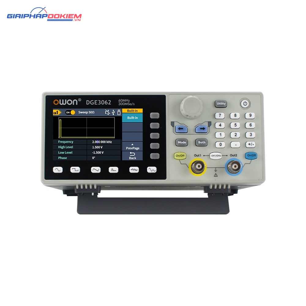 Máy phát xung OWON DGE3062 2 kênh 60MHz 300MSa/s 1 Máy phát xung OWON DGE3062 2 kênh 60MHz 300MSa/s