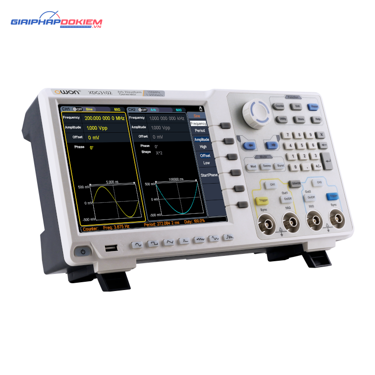 Máy phát xung OWON XDG3102 100MHz, 2 kênh, 1.25GSa/s 1 Máy phát xung OWON XDG3102 100MHz, 2 kênh, 1.25GSa/s