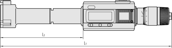 Bộ Panme Đo Lỗ 3 Chấu Điện Tử Metric 50-75 mm, Interchange. Head IP65, TIN Mitutoyo 468-984 32 panme do lo 468 263 bs1