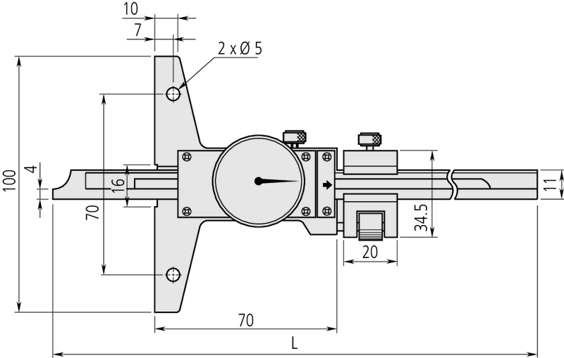 Thước cặp đo sâu cơ khí 0-8", 0,001" Mitutoyo 527-312-50 19 Máy đo độ sâu chi tiết