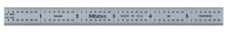 Thước Lá Thép 6", Inch Mitutoyo 182-202 6 Thước lá thép Mitutoyo