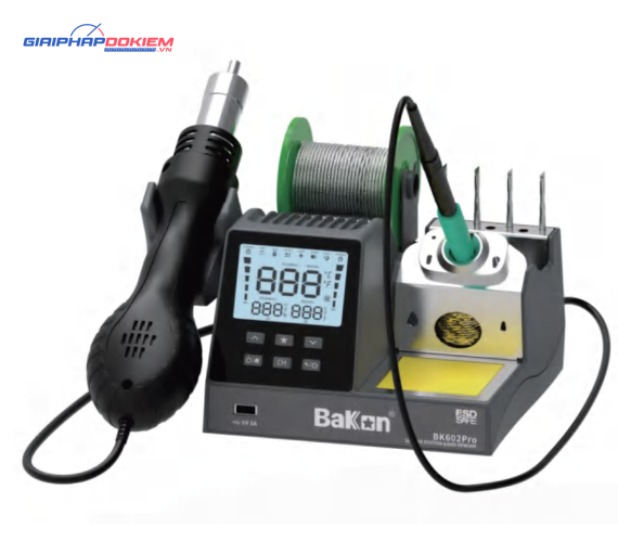 Trạm hàn và khò nhiệt 2 trong 1 Bakon BK602PRO 670W (100°C - 500°C) 1 Trạm hàn và khò nhiệt 2 trong 1 Bakon BK602PRO 670W (100°C – 500°C)